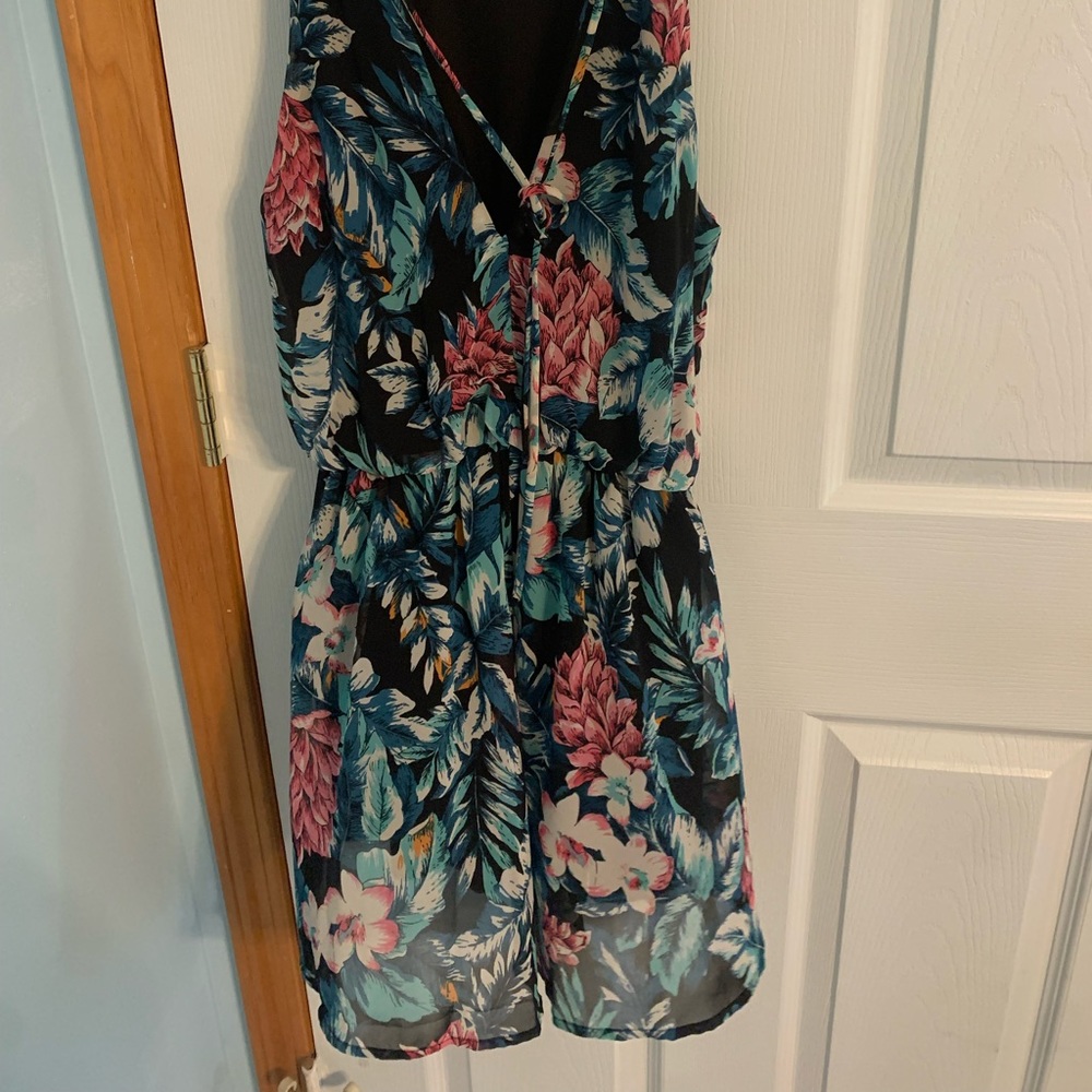 Tropical floral romper